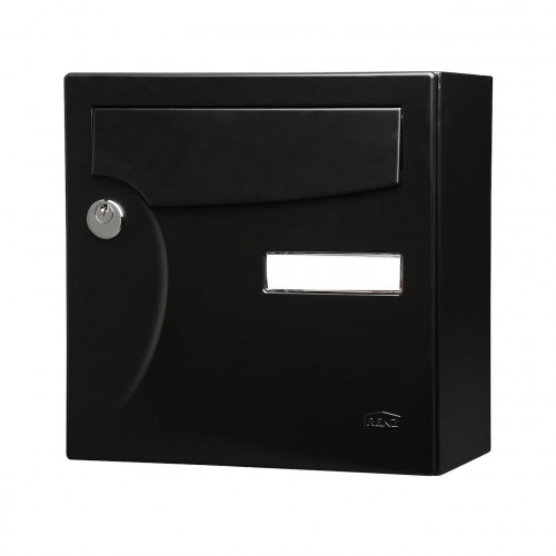 Boîte aux lettres compacte - 1 porte extérieur - Animation acier noir mat - RENZ