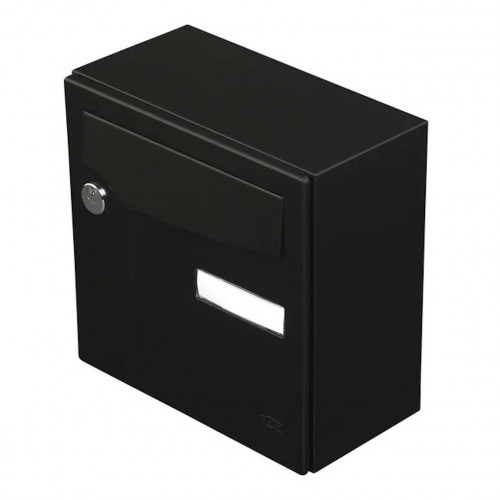 Boîte aux lettres compacte - 1 porte extérieur - Animation acier noir mat - RENZ