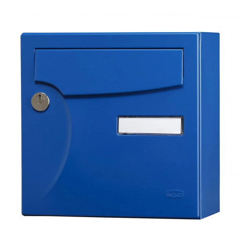 Boîte aux lettres compacte - 1 porte ext - Animation - acier - bleu breton - RENZ