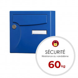 Boîte aux lettres compacte - 1 porte ext - Animation - acier - bleu breton - RENZ