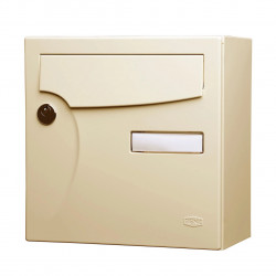 Boîte aux lettres compact - 1 porte extérieur - Animation - acier ivoire - RENZ