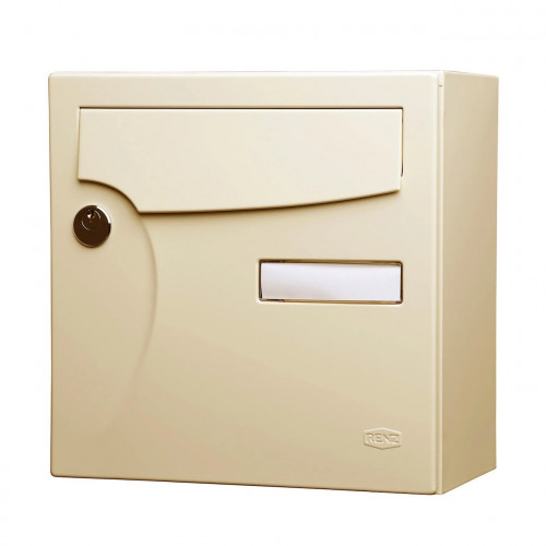 Boîte aux lettres compact - 1 porte extérieur - Animation - acier ivoire - RENZ