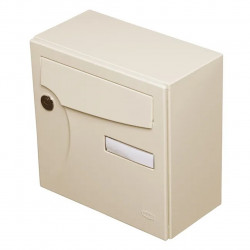 Boîte aux lettres compact - 1 porte extérieur - Animation - acier ivoire - RENZ
