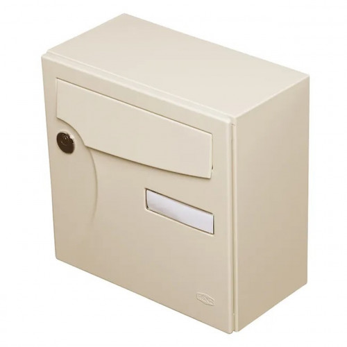 Boîte aux lettres compact - 1 porte extérieur - Animation - acier ivoire - RENZ