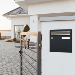 Boîte aux lettres - 1 porte extérieur - Allure - acier anthracite mat - RENZ