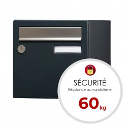 Boîte aux lettres - 1 porte extérieur - Allure - acier anthracite mat - RENZ