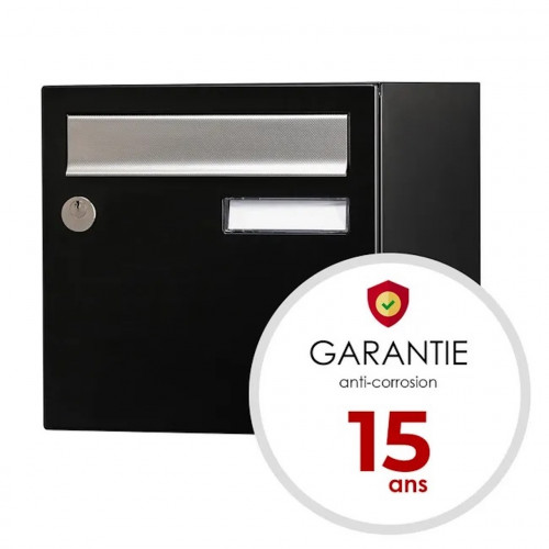 Boîte aux lettres - 1 porte extérieur - Allure - acier noir mat - RENZ