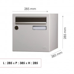 Boîte aux lettres - 1 porte extérieur - Allure - acier blanc mat - RENZ