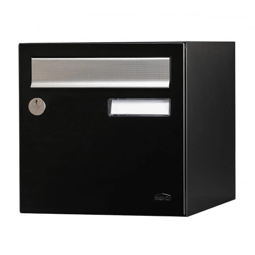 Boîte aux lettres - 2 portes extérieur - Allure - acier noir mat - RENZ