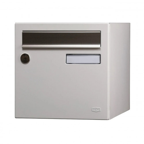 Boîte aux lettres - 2 portes extérieur - Allure - acier blanc mat - RENZ