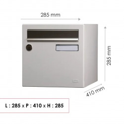 Boîte aux lettres - 2 portes extérieur - Allure - acier blanc mat - RENZ