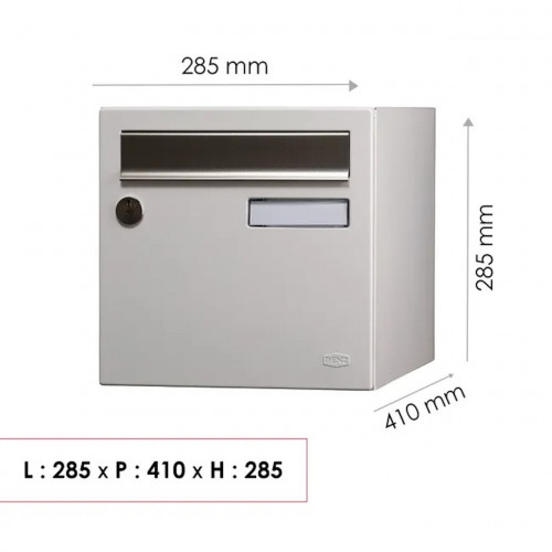 Boîte aux lettres - 2 portes extérieur - Allure - acier blanc mat - RENZ