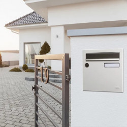 Boîte aux lettres - 2 portes extérieur - Allure - acier blanc mat - RENZ