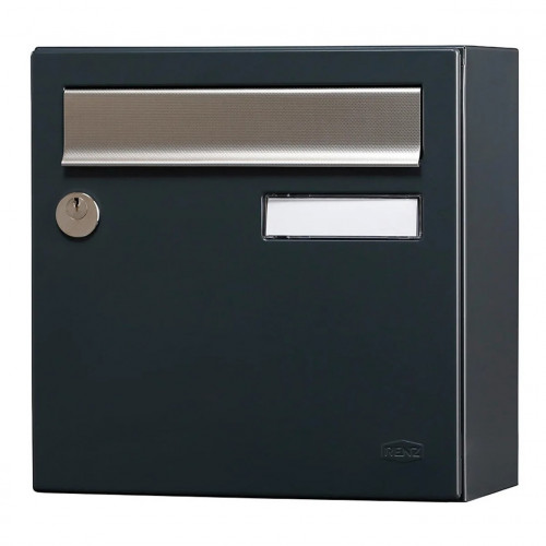 Boîte aux lettres compacte - 1 porte extérieur - Allure - acier anthracite mat - RENZ