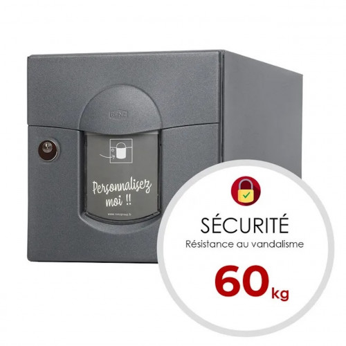 Boîte aux lettres - 1 porte extérieur - Soléa - acier anthracite mat - RENZ