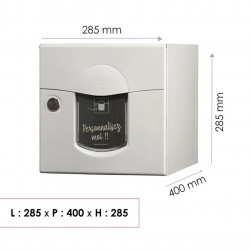 Boîte aux lettres - 1 porte extérieur - Soléa - acier blanc mat - RENZ