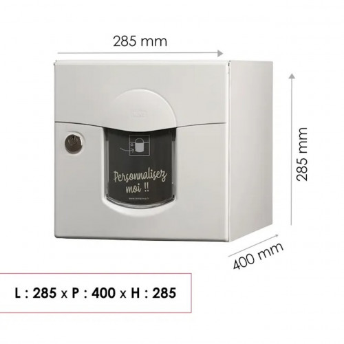 Boîte aux lettres - 1 porte extérieur - Soléa - acier blanc mat - RENZ