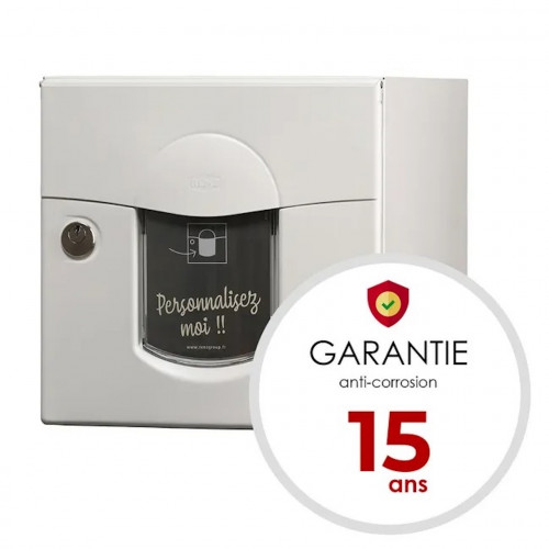 Boîte aux lettres - 1 porte extérieur - Soléa - acier blanc mat - RENZ