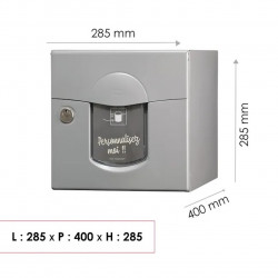 Boîte aux lettres - 1 porte extérieur - Soléa - acier gris mat - RENZ
