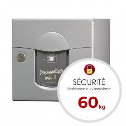Boîte aux lettres - 1 porte extérieur - Soléa - acier gris mat - RENZ