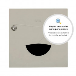Boîte aux lettres - 2 portes extérieur - Soléa - acier ton pierre mat satiné - RENZ