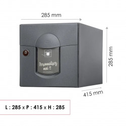 Boîte aux lettres normalisée - 2 portes extérieur - acier anthracite mat - RENZ