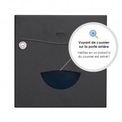 Boîte aux lettres normalisée - 2 portes extérieur - acier anthracite mat - RENZ