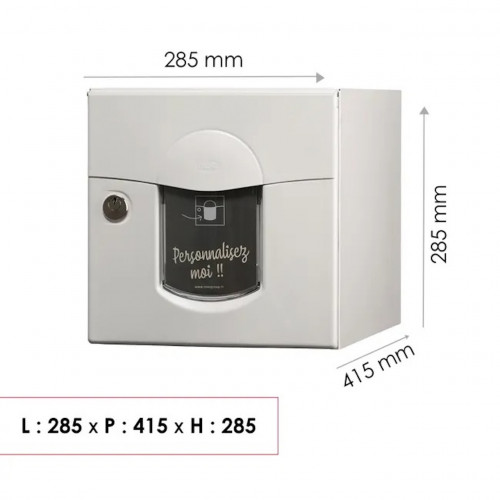 Boîte aux lettres - 2 portes extérieur - Soléa - acier blanc mat - RENZ