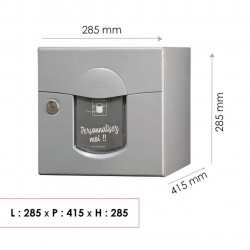 Boîte aux lettres 2 portes extérieur - Soléa - acier gris mat - RENZ
