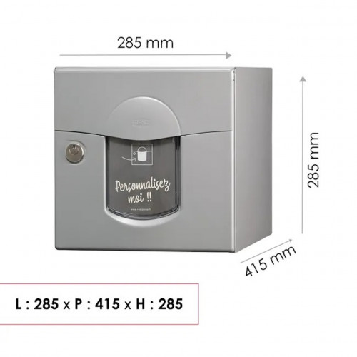 Boîte aux lettres 2 portes extérieur - Soléa - acier gris mat - RENZ