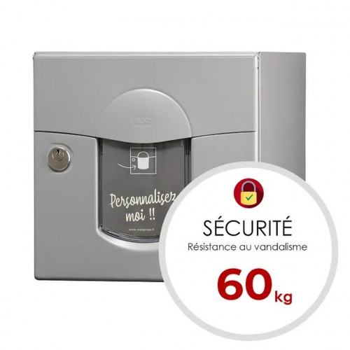 Boîte aux lettres 2 portes extérieur - Soléa - acier gris mat - RENZ