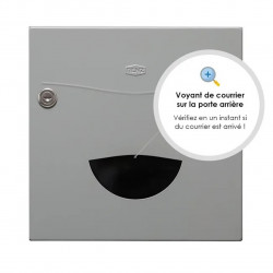 Boîte aux lettres 2 portes extérieur - Soléa - acier gris mat - RENZ