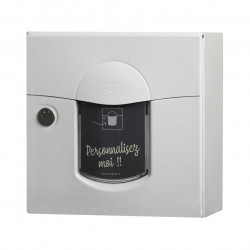 Boîte aux lettres compact 1 porte extérieur - Soléa - acier blanc mat - RENZ