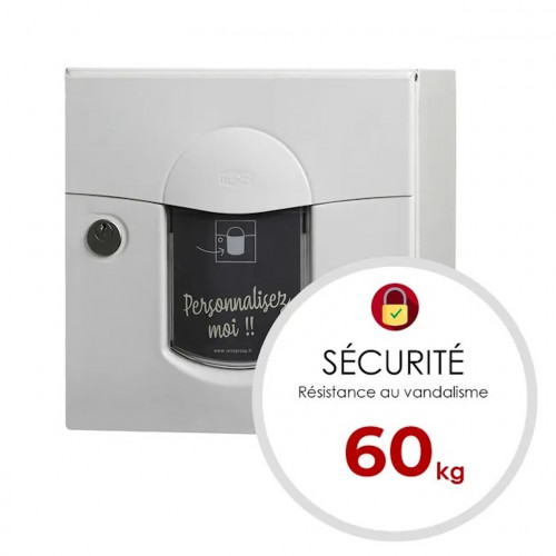 Boîte aux lettres compact 1 porte extérieur - Soléa - acier blanc mat - RENZ