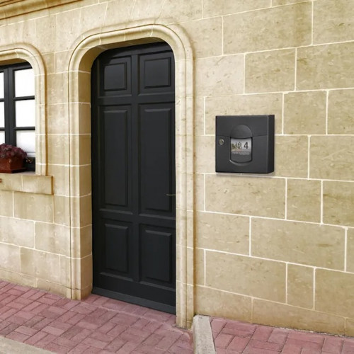 Boîte aux lettres compacte 1 porte extérieur - Soléa - acier anthracite mat - RENZ