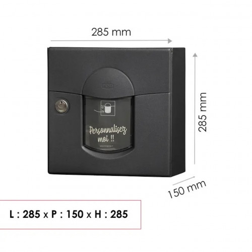 Boîte aux lettres compacte 1 porte extérieur - Soléa - acier anthracite mat - RENZ