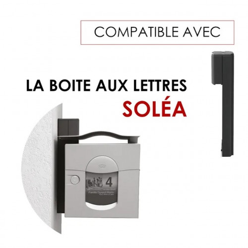 Console murale porte journal - H.41 x l.10 x P.9 cm - gris - RENZ