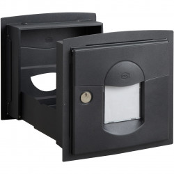 Boîte aux lettres normalisée à encastrer 2 portes - Soléa - acier gris mat - RENZ