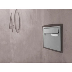 Boîte aux lettres normalisée 1 porte extérieur - Rivage - inox - RENZ