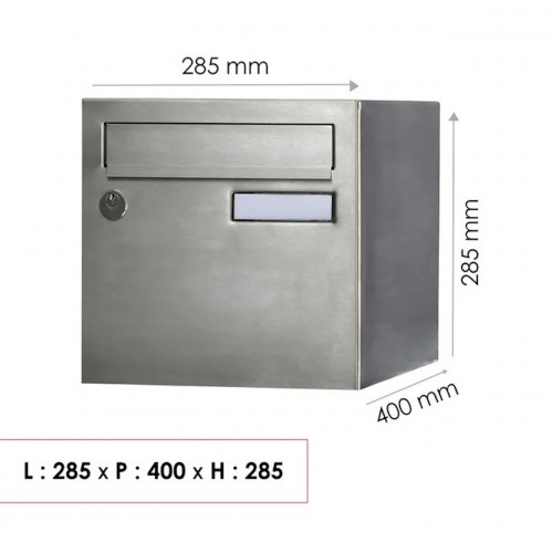 Boîte aux lettres normalisée 2 portes extérieur - Rivage - inox - RENZ