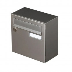 Boîte aux lettres compacte 1 porte extérieur - Rivage - acier inoxydable gris - RENZ