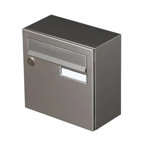 Boîte aux lettres compacte 1 porte extérieur - Rivage - acier inoxydable gris - RENZ