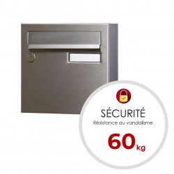 Boîte aux lettres compacte 1 porte extérieur - Rivage - acier inoxydable gris - RENZ