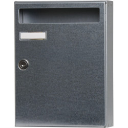 Boîte aux lettres compacte 1 porte extérieur - Saphir - acier gris de marque RENZ, référence: B9742400