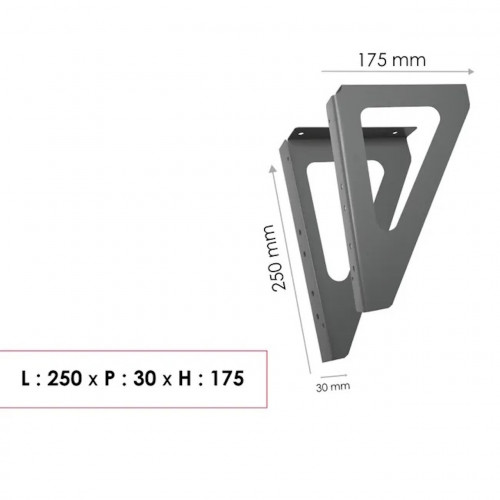 Kit de fixation - H.18 x l.25 x P.3 cm - gris - RENZ
