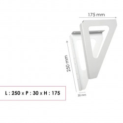 Kit de fixation - H.18 x l.25 x P.3 cm - blanc - RENZ