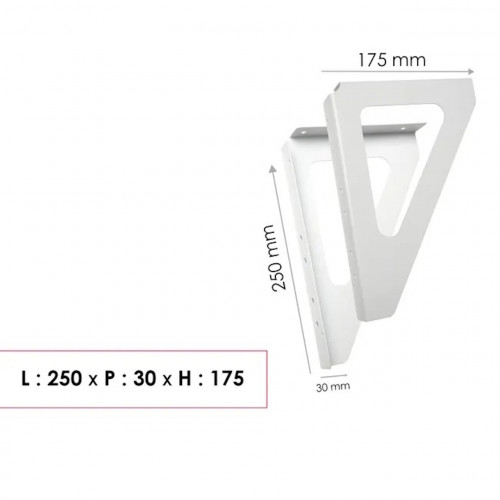 Kit de fixation - H.18 x l.25 x P.3 cm - blanc - RENZ