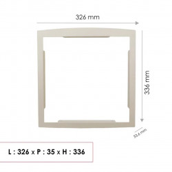 Cadre d'encastrement boîte aux lettres - H.33.6 x l.32.6 x P.3.5 cm - ton pier - RENZ