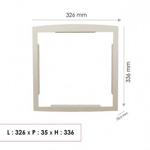 Cadre d'encastrement boîte aux lettres - H.33.6 x l.32.6 x P.3.5 cm - ton pier - RENZ