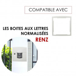 Cadre d'encastrement boîte aux lettres - H.33.6 x l.32.6 x P.3.5 cm - ton pier - RENZ